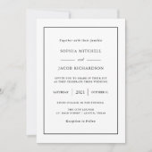 Modern Minimal | Editable Color Border Wedding Invitation | Zazzle