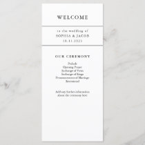 Modern Minimal | Editable Color Border Wedding Program