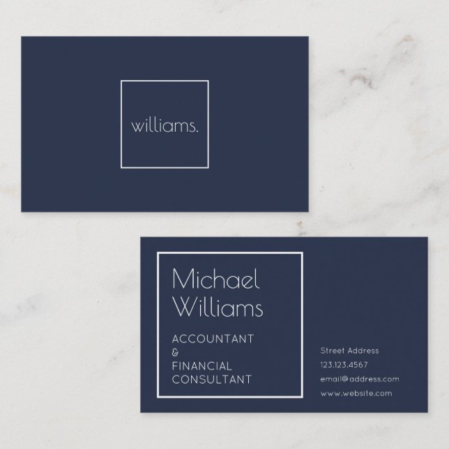 Modern minimal elegance business card (Front/Back)