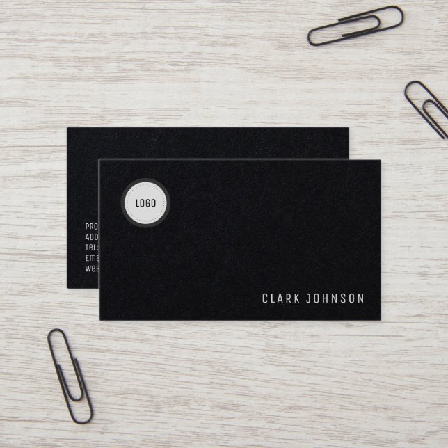 Modern minimal elegance with logo space business card (Front/Back In Situ)