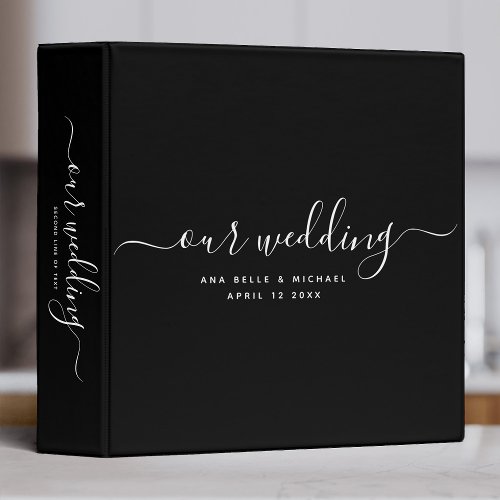 Modern Minimal Elegant Calligraphy Wedding Album
