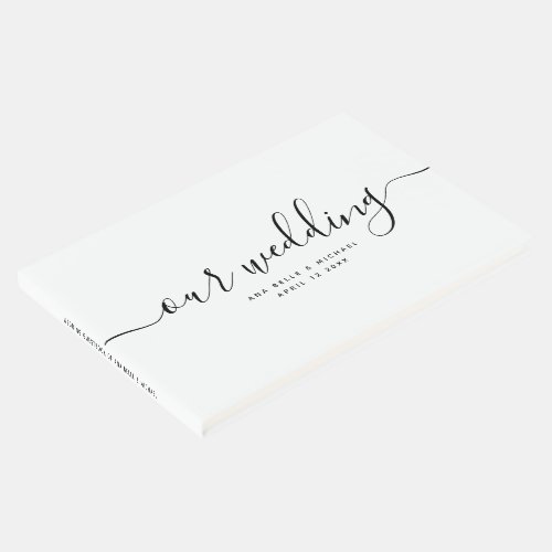 Modern Minimal Elegant Chic Simple Wedding Guest Book