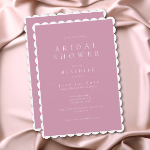 Modern Minimal Elegant Dusty Pink Bridal Shower Invitation