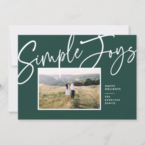 Modern minimal elegant script holiday photo