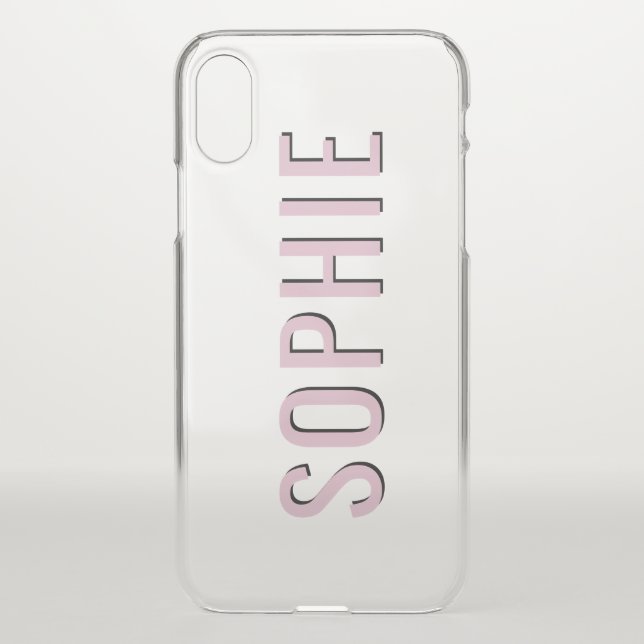 Modern minimal elegant script text name case (Back)