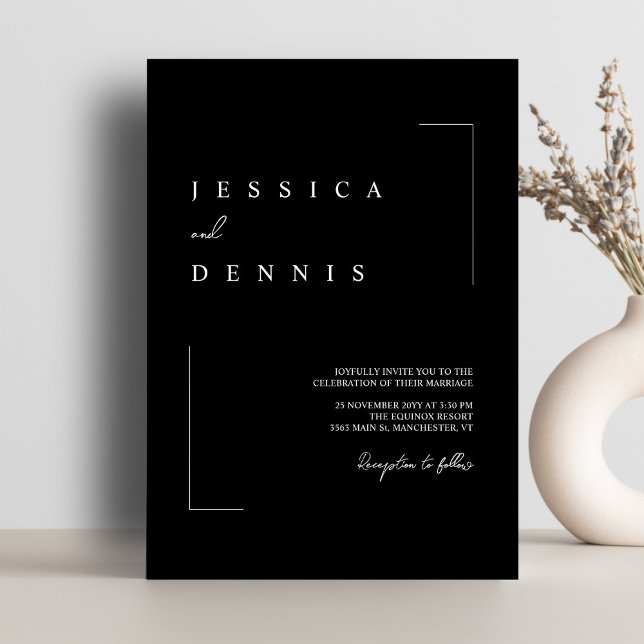 Modern Minimal Elegant Script Typography Wedding Invitation (Creator Uploaded)