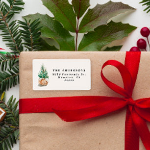 modern minimal elegant simple winter label