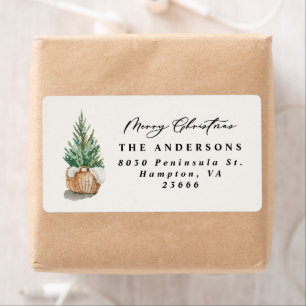 modern minimal elegant simple winter label