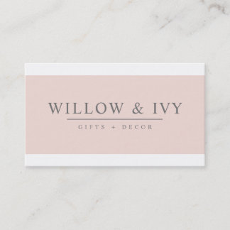 MODERN MINIMAL elegant strip simple blush pink Business Card