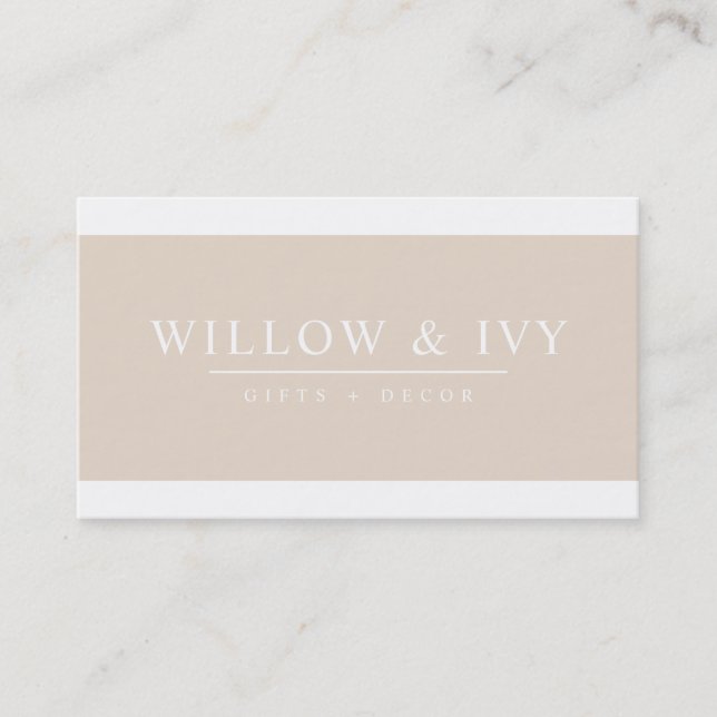 MODERN MINIMAL elegant strip simple pale skin Business Card (Front)