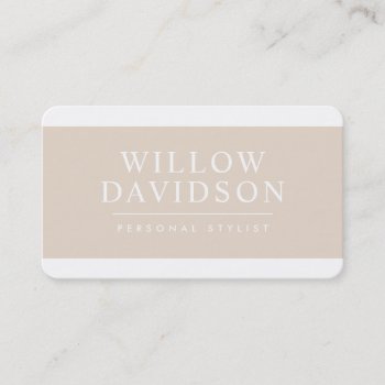 Modern Minimal Elegant Strip Simple Pastel Skin Business Card by edgeplus at Zazzle