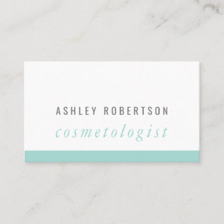 MODERN MINIMAL elegant stylish mint green Business Card