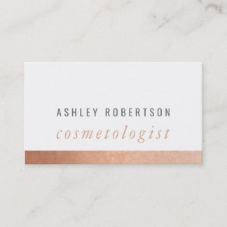 MODERN MINIMAL elegant stylish simple rose gold Business Card