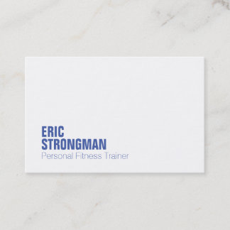 Modern minimal elegant white blue business card