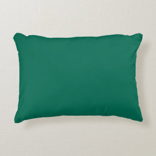 Modern Minimal Emerald Green Solid Color Accent Pillow