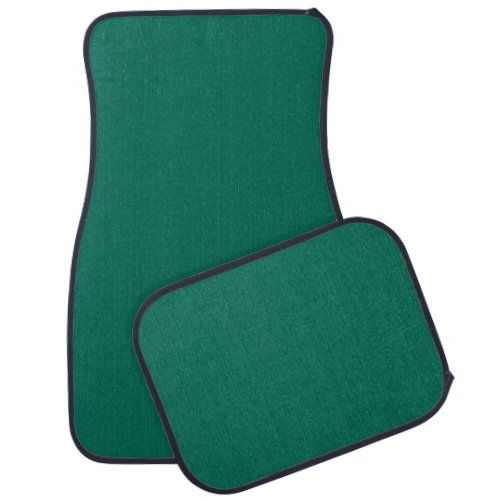 Modern Minimal Emerald Green Solid Color  Car Floor Mat