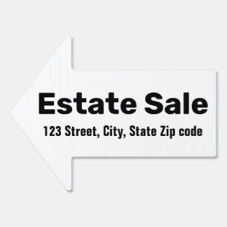 Modern Minimal Estate Sale Custom Address Sign