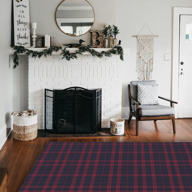 Modern Minimal Farmhouse Plaid Area  Rug (Modern Minimal Farmhouse Plaid Area Rug)