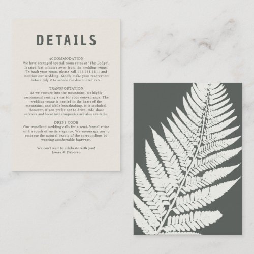 Modern Minimal Fern Botanical Woodland Wedding