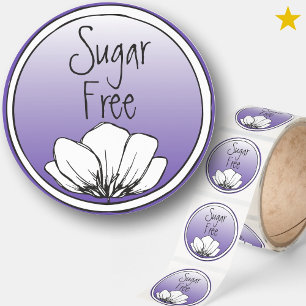 Modern Minimal Flower Baking Product Custom Label