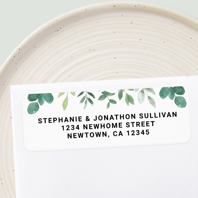Modern Minimal Foliage Return Address  Label (Creator Uploaded)