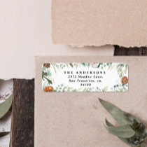 Modern minimal foliage winter green blue foliage label