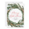 Modern minimal foliage wreath script Christmas