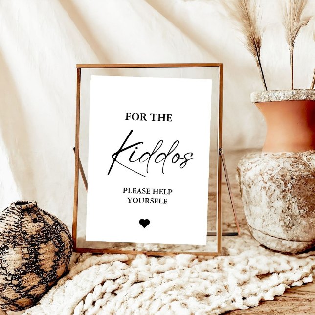Modern Minimal For the kiddos Wedding Favors Sign (Creator Uploaded)
