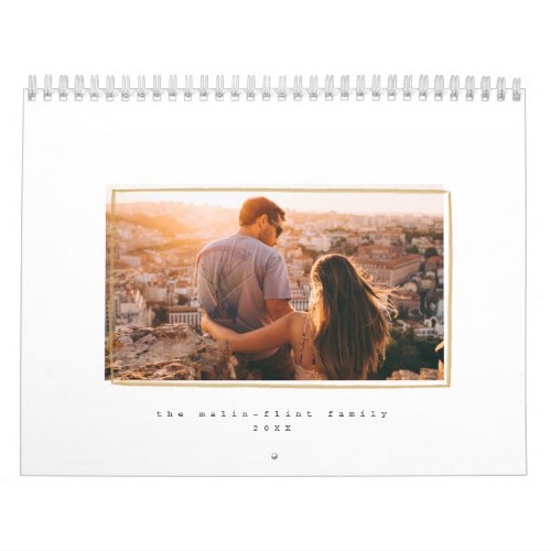 Modern Minimal Frame Photo New Year Calendar