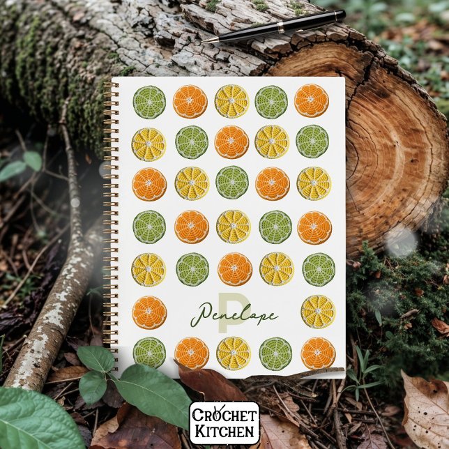 Modern Minimal Fresh Crochet Citrus Slices Name  Notebook (Creator Uploaded)