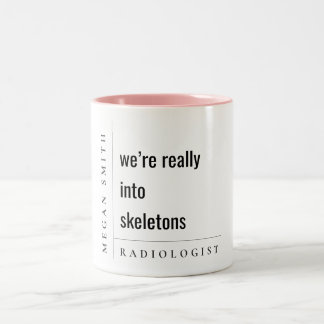 Modern Minimal Funny Motivational Radiologist Gift Two-Tone Coffee Mug