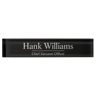 Modern Minimal Gag Gift Custom Name Desk Name Plate