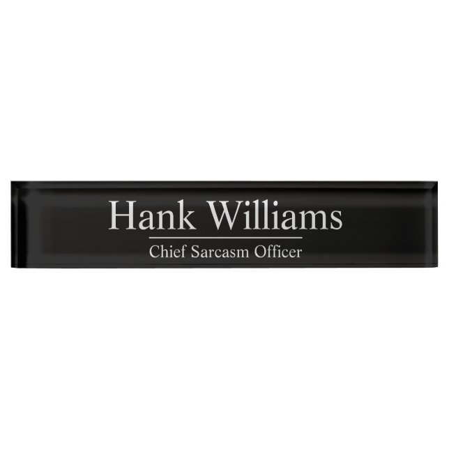 Modern Minimal Gag Gift Custom Name  Desk Name Plate (Front)