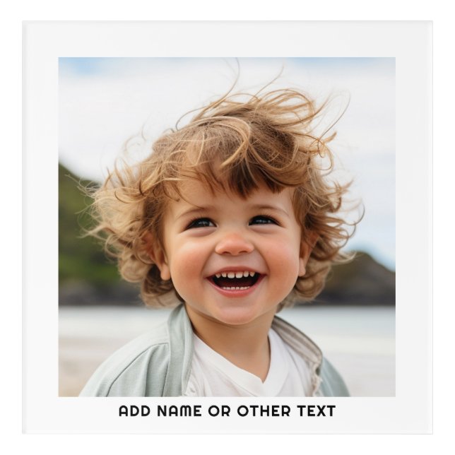 Modern minimal Gallery Photo with White Border Acrylic Print (Front)