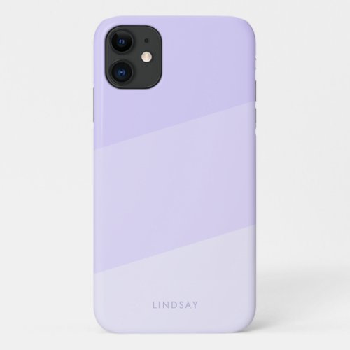 Modern minimal geometric gradient violet  iPhone 11 case