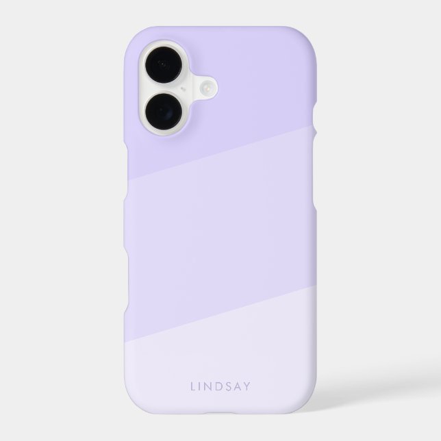 Modern minimal geometric gradient violet  iphone case (Back)