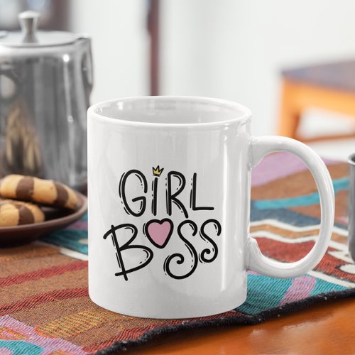 Modern Minimal GIRL BOSS  Retro Typography Coffee Mug