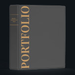 Modern Minimal Gold Portfolio Binder<br><div class="desc">Our minimalist modern portfolio binder is sleek, contemporary, and features classic serif typography we've all grown to love. Showcase your project portfolio in style with this unique design. Whether you're an interior designer, in the fashion industry, or simply need a back-to-school project organizer, our gold typography on black mini binder...</div>