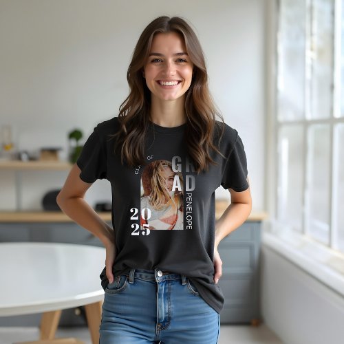 Modern Minimal Grad Typography Class of 2022 Photo Tri_Blend Shirt