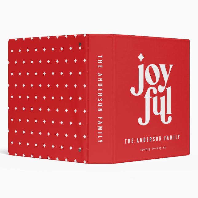 Modern minimal graphic Christmas holiday 3 Ring Binder (Background)