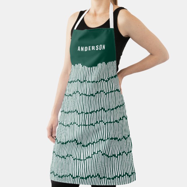 Modern minimal graphic green elegant apron (Insitu)