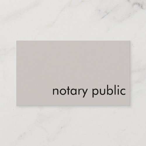 Modern  Minimal Gray QR Code Professional Notary Business Card