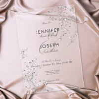 Modern Minimal Gray & White Glam Diamonds Wedding