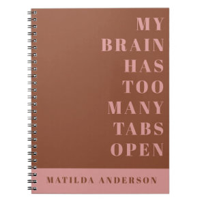 Modern minimal green and pink typography journal