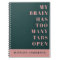 Modern minimal green and pink typography journal