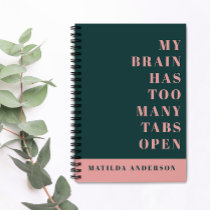 Modern minimal green and pink typography journal