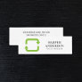 Modern Minimal Green Eco Recycle Professional Mini Business Card