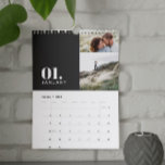 Modern Minimal Grey Multi Photo Family Calendar at Zazzle