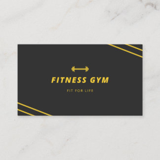 Modern Minimal gym center business crad Card
