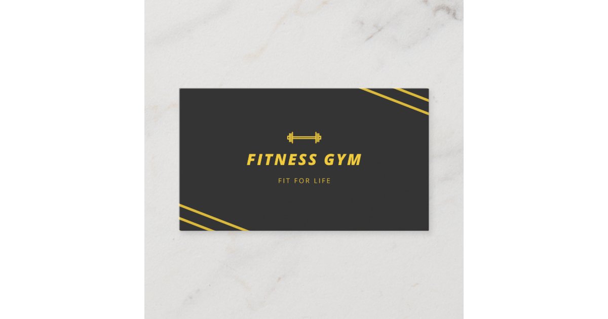 Modern Minimal gym center business crad Card | Zazzle